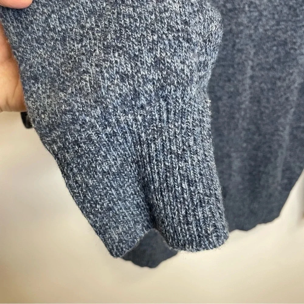 J Crew lambswool mens v-neck sweater blue